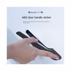 4pcs Car Door Handle Sticker compatible for Tes-la Model 3 Y 2017 - 2022 Door Wrap Cover Paste Model3 Model Y Accessories Carbon Fiber ABS