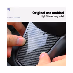compatible for Tes-la Model 3 Model Y Car Steering Wheel Protective Cover Trim Sticker ABS Carbon Fiber Patch Decoration Accessories