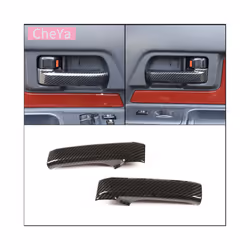 ABS Carbon Fiber Full Set of Accessories compatible for Toyota FJ Cruiser 2007-21 Car Central Control Panel Sticker Door Deco ...