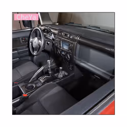 ABS Carbon Fiber Full Set of Accessories compatible for Toyota FJ Cruiser 2007-21 Car Central Control Panel Sticker Door Decoration Sticker