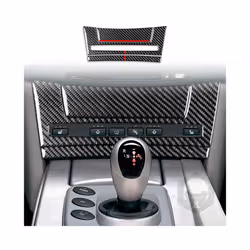 compatible for  5 Series E60 2004 2005 2006 2007 Seat Heating Button Panel Cover Trim Sticker Carbon Fiber  Accessories