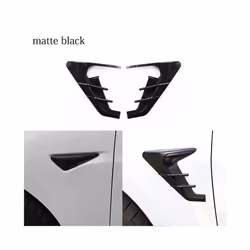 2pcs Car Side Wing Panel Cover Spoiler Dust Cover Camera Flanks compatible for Tes-la Model 3 Y 2021-23 Decoration Modificati ...