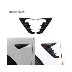 2pcs Car Side Wing Panel Cover Spoiler Dust Cover Camera Flanks compatible for Tes-la Model 3 Y 2021-23 Decoration Modification Accessories