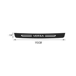Car Door Sill Threshold Sticker compatible for Nissan Versa Logo 2023 Trunk Bumper Guard Decals Carbon Fiber Door Pedal Strips Accessories