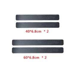 4PCS 60x6.8cm Car Door Sill Anti kick Stickers Scuff Anti Scratch Carbon Fiber Auto Door Sticker Car Accessories Styling