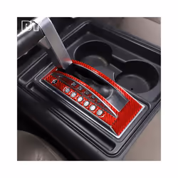 Soft Carbon Fiber Red  Decoration Cover Stickers Trim Fit compatible for Hummer H2 2003-2007 Car Accessories Parts