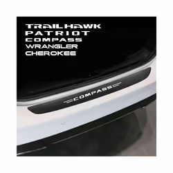 Car Carbon Fiber Leather Bumper Sticker Accessories compatible for JEEP Cherokee Commander Compass Liberty Patriot Trail Hawk Wrangler