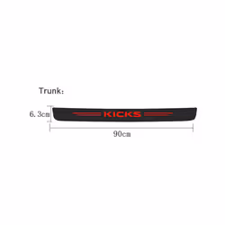 Carbon Fiber Car Door Sill Anti Scratch Protective Film Accessories compatible for Nissan Kicks Logo Auto Threshold Stickers  ...