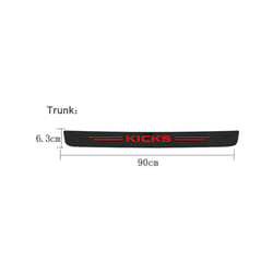 Carbon Fiber Car Door Sill Anti Scratch Protective Film Accessories compatible for Nissan Kicks Logo Auto Threshold Stickers Interior