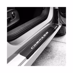 4PCS Car Sill Stickers compatible for Jeep WRANGLER CHEROKEE COMPASS PATRIOT TRAILHAWK RUBICON LIBERTY COMMANDER Auto Interior Accessories