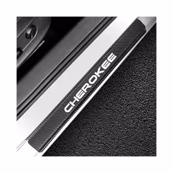 4PCS Car Sill Stickers compatible for Jeep WRANGLER CHEROKEE COMPASS PATRIOT TRAILHAWK RUBICON LIBERTY COMMANDER Auto Interior Accessories