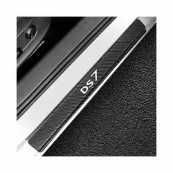 4PCS Car Door Sill Anti Scrath Stickers compatible for Citroen DS DS3 DS4 DS5 DS6 DS7 Auto Interior Protective Accessory Carbon Fiber Decal
