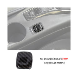 ABS Carbon Fiber Center Console Steering Wheel Gear Shift Decoration Cover Trim compatible for Chevrolet Camaro 2017+ Interior Accessories