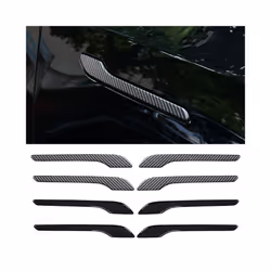 Carbon Fiber ABS Car Door Handle Sticker compatible for Tes-la Model 3 Y 2017 - 2022 Door Wrap Cover Paste compatible for Model 3 Model Y Accessories