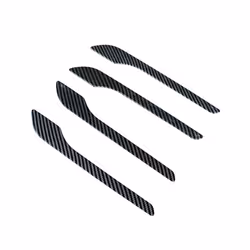 Carbon Fiber ABS Car Door Handle Sticker compatible for Tes-la Model 3 Y 2017 - 2022 Door Wrap Cover Paste compatible for Model 3 Model Y Accessories