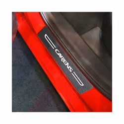 4PCS Car Sill Stickers Auto Decorative Accessories Carbon Fiber Decal compatible for KIA RIO PICANTO CARENS CARNIVAL CERATO K5 MOHAVE NIRO