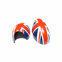 compatible for Mini Cooper S Hatchback Convertible R50 R52 R53 The Black Flag Rear View Mirror Covers Decoration Car Accesso ...