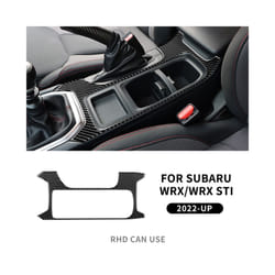 Real Carbon Fiber Car Center Centrol Gear Panel Sticker Trim Cover compatible for Subaru WRX/WRX STI 2022 2023 Interior Auto Accessories