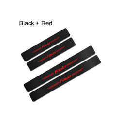 4PCS Car Door Sill Anti Scratch Sticker Carbon Fiber Protector Decals Auto Paster Accessories compatible for Skoda Fabia 1 2 3 MK1 MK2 MK3