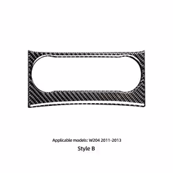 Carbon Fiber compatible for Mercedes Benz W204 C Class Center Console Air Conditioning Panel Trim Cover Sticker Accessories