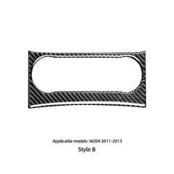 Carbon Fiber compatible for Mercedes Benz W204 C Class Center Console Air Conditioning Panel Trim Cover Sticker  Accessories