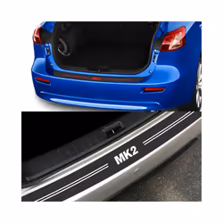 Car Rear Bumper Stickers Auto Tuning Accessories Trunk Protective Carbon Fiber Decal compatible for compatible ford Focus MK1 MK2 MK3 MK4 2 3 1 4