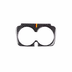 compatible for Mercedes Benz W205 C Class C180 C200 C300 GLC Accessories Carbon Fiber  Cup Holder Frame Trim Stickers