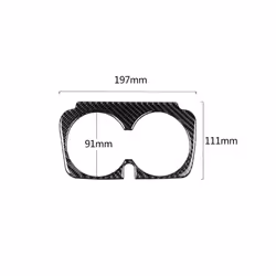 compatible for Mercedes Benz W205 C Class C180 C200 C300 GLC Accessories Carbon Fiber  Cup Holder Frame Trim Stickers