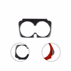 compatible for Mercedes Benz W205 C Class C180 C200 C300 GLC Accessories Carbon Fiber  Cup Holder Frame Trim Stickers