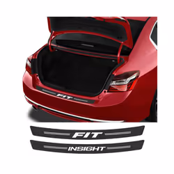 Car Trunk Guard Rear Bumper Stickers compatible for Honda Fit Mugen Jazz Si VTi Type R S Motor Carbon Fibre Protector Auto Accessories