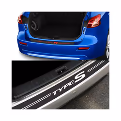 Car Trunk Guard Rear Bumper Stickers compatible for Honda Fit Mugen Jazz Si VTi Type R S Motor Carbon Fibre Protector Auto Accessories