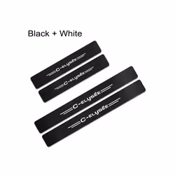 4PCS/Set Car Door Sill Stickers Protection Anti Scratch Film Auto Threshold Decal Decoration Accessories compatible for Citro ...