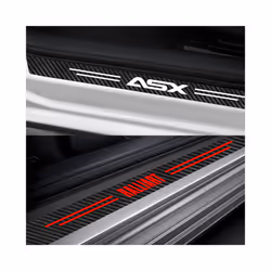 4PCS/Set Car Styling Door Sill Threshold Stickers compatible for Mitsubishi Lancer EX Outlander ASX Ralliart Auto Protector Accessories