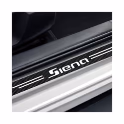 4PCS Car Sill Sticker compatible for Fiat 500 ARGO BRAVO FREEMONT IDEA LINEA PANDA PUNTO SEICENTO SIENA Auto Accessories Carbon Fiber Decal