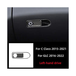 compatible for Mercedes Benz C GLC Class W205 C180 C200 C300 Carbon Fiber Copilot Glove Box Switch Panel Trim Cover Sticker Car Accessories