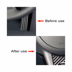 compatible for  E63 E64 2003-2010 Car Steering Wheel Trim Cover Carbon Sticker Decal Compatible  Accessories