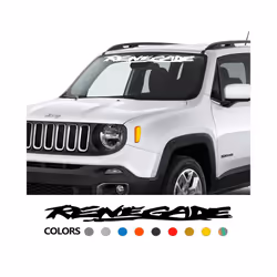 Car Windshield Stickers compatible for Jeep Renegade Limited Sport Latitude Altitude 4X4 Graphics Windscreen Decor Decal Auto Accessories