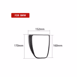 Carbon Fiber Car Central Control Gear Shift Panel Decoration Cover Sticker compatible for  E60 5 Series 2008-10  Accessories
