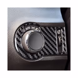 Car Headlight Control Panel Decoration Cover Trim Sticker compatible for Chevrolet Camaro 2010 - 2015 Auto Accessories Carbon Fiber