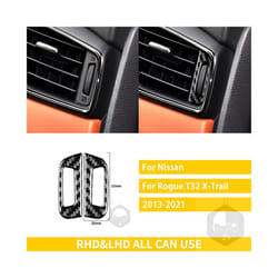 compatible for Nissan X-Trail Rogue T32 2013-2021 Accessories Carbon Fiber Interior Car Door Instrument Cupholder Trim Sticker