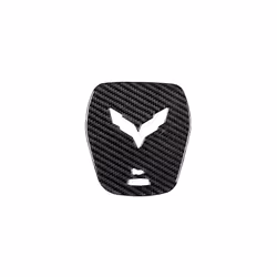 Car Steering Wheel Logo Stickers Trim Carbon Fiber Interior Accessories compatible for Chevrolet Corvette C7 2014-2019