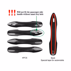 4x compatible for Toyota Yaris Cross Hybrid 2022 2023 XP210 Sticker 2021 2020 Carbon Fiber Car Door Handle Cover Trim Styling Accessories