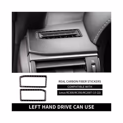 AIRSPEED Sticker compatible for Lexus RC300 RC350 RC200T 2015-2022 Car Real Carbon Fiber Air Outlet Frame Interior Trim Acces ...
