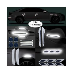 New 3d Carbon Fiber Car Door Handle Stickers Scratch-resistant Sticker Car Safety Reflective Strip Car Accessories s