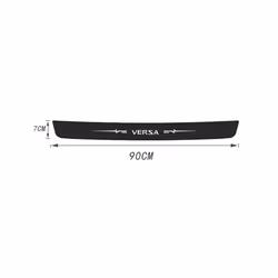 compatible for Nissan Versa Logo Carbon Fiber Anti Kick Threshold Stickers Door Sill Trunk Protection Decals Auto Accessories