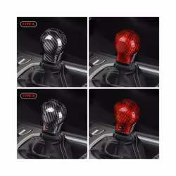 AIRSPEED Real Carbon Fiber Cover compatible for Chevrolet Camaro 2010 2011 2012 Car Gear Head Shift Knob Interior Trim Accessories