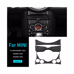 Carbon Fiber compatible for Mini Cooper Clubman R55 R56 R57 Interior Car Central Control Knob Panel Cover Sticker Trim Decals ...