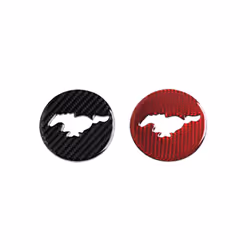 Car Steering Wheel Decoration Cover Trim Stickers compatible for compatible ford Mustang 2015-2019 Accessories Carbon Fiber