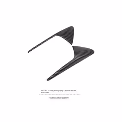 Tes-la Model 3 Y Side Camera Protection Cover Carbon Fiber Fender Trim Cover ABS Car Modification Car Decor Sticker Accessori ...