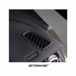 Carbon Fiber compatible for Mercedes Benz W205 C180 C200 C300 C Class Dashboard Air Vent Outlet Trim Frame Sticker  Accessories